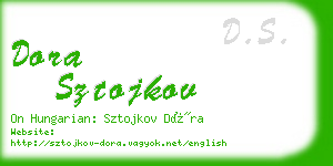 dora sztojkov business card